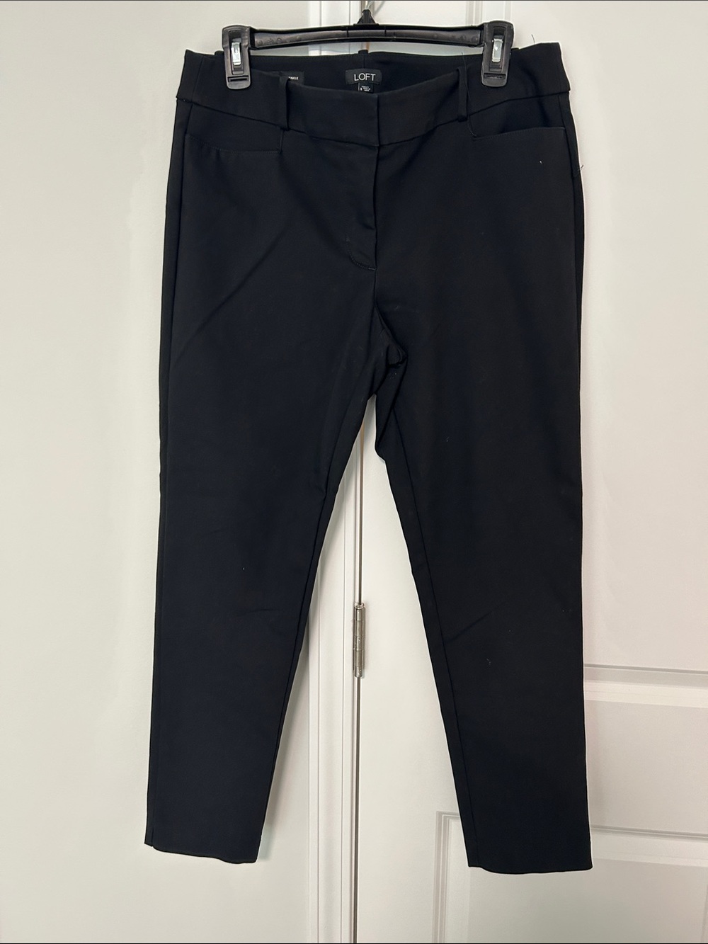 LOFT Black Tailored Slim Ankle Pants